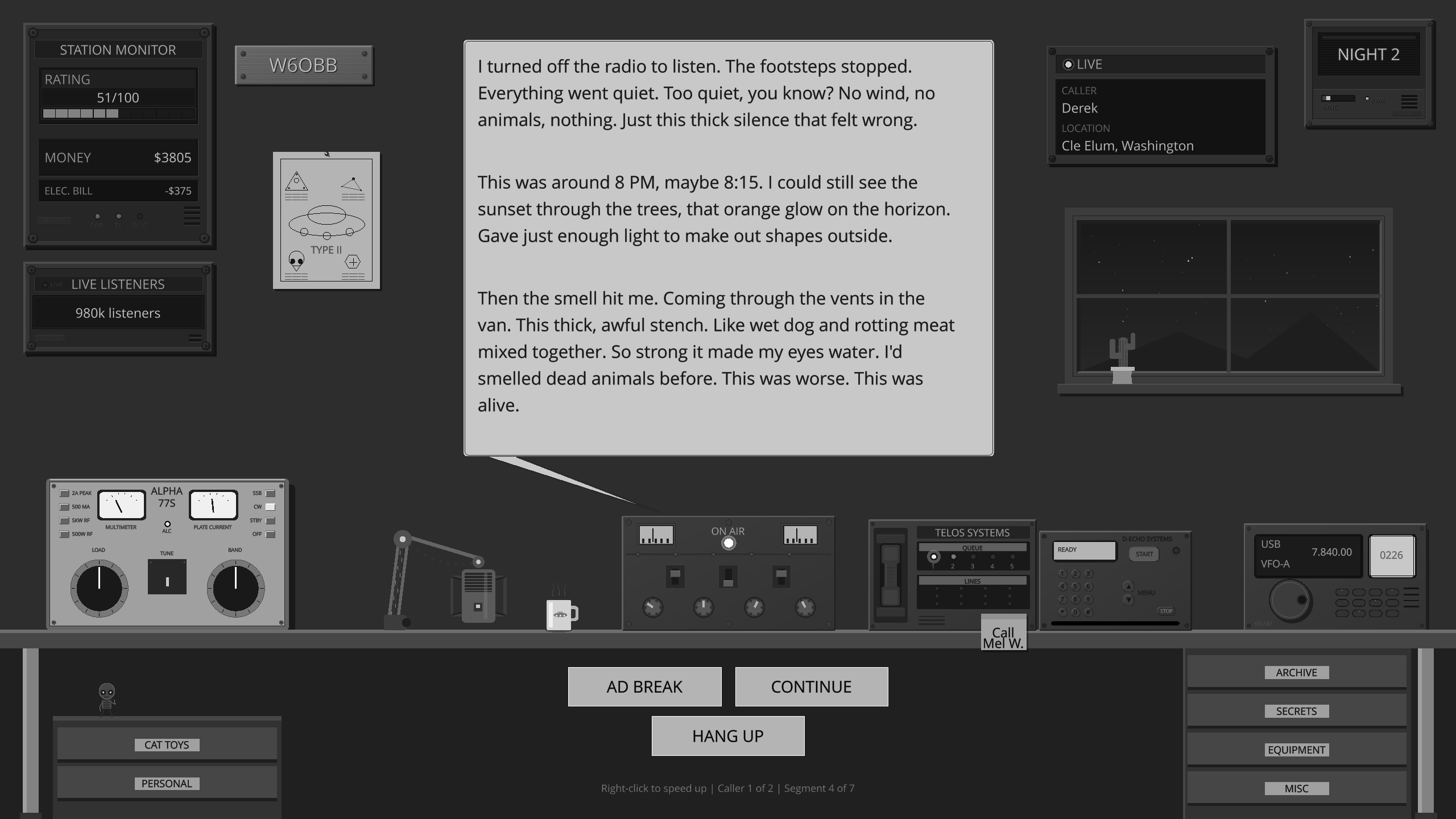 Derek from Cle Elum, Washington describes what was in the trees